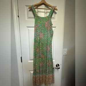 Billabong Floral Green and Pink Maxi Dress
